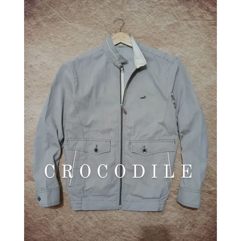 jaket harington crocodile bahan katun adem bekas second preloved