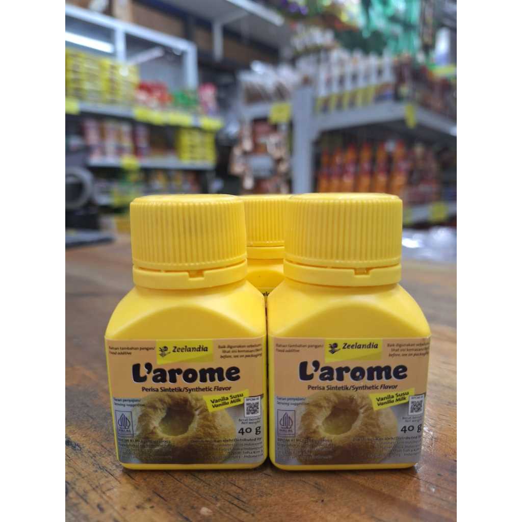 L'AROME / LAROME VANILLA MILK POWDER PASTA 40 GRAM ( PERISA MAKANAN / KUE VANILLA )