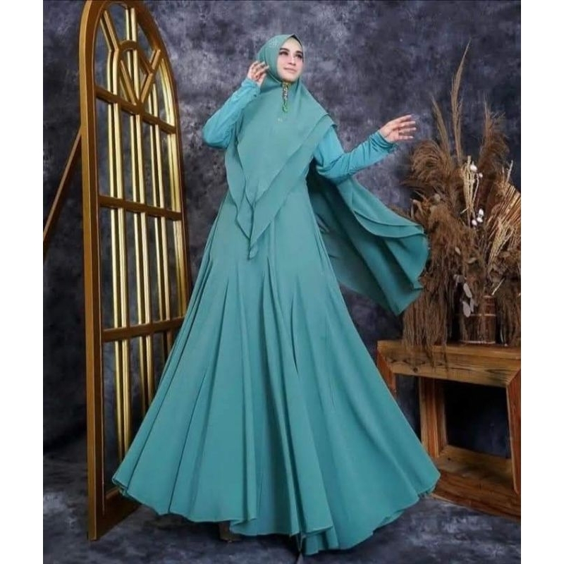 GamisSyariSetHijabBrandAsmaya