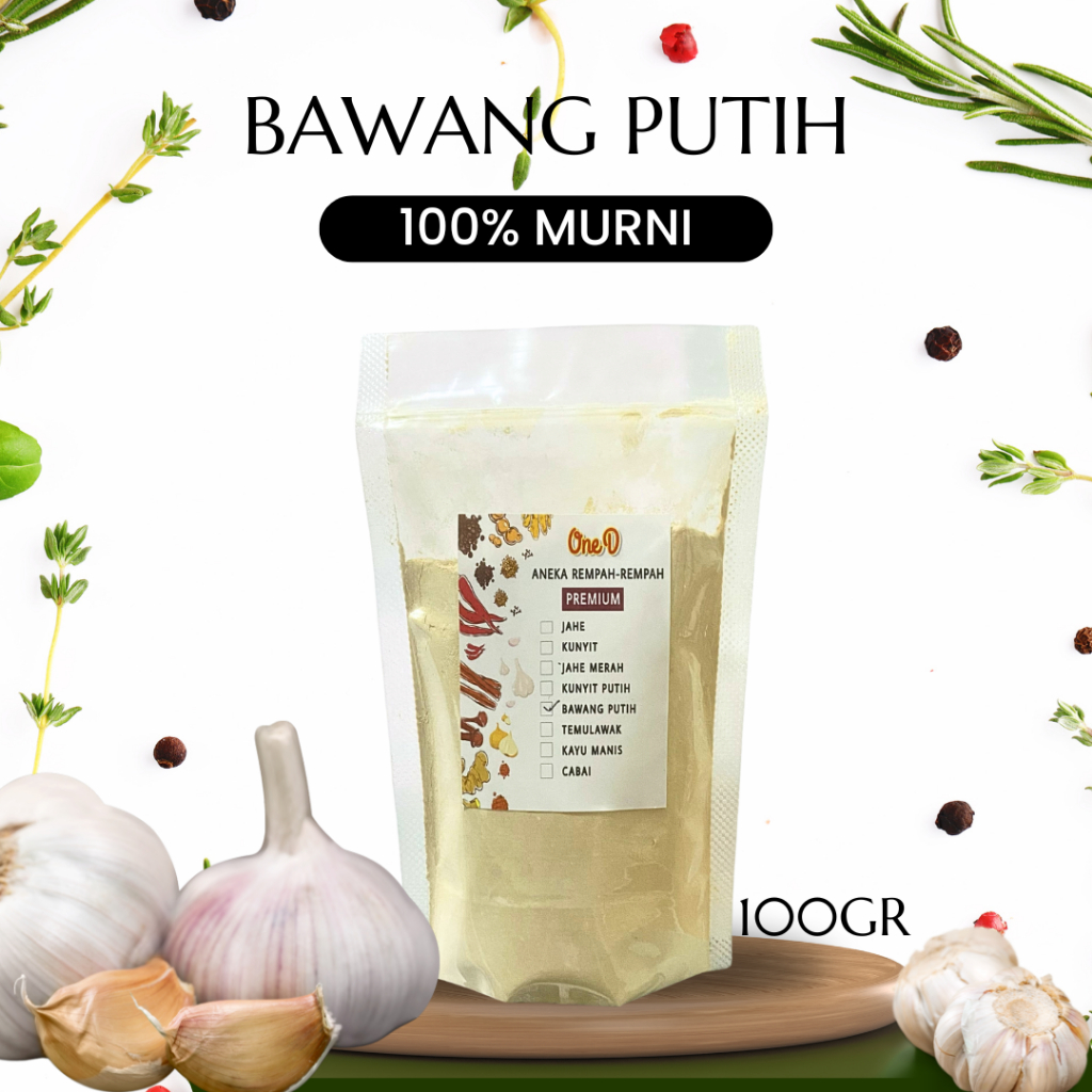 

OneD Bawang Putih Bubuk 100 Gram Serbuk Instan Premium Tanpa Pengawet Murni Untuk Kesehatan