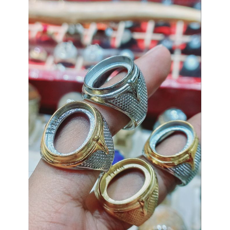 Emban cincin ring titanium super tanam 15x20