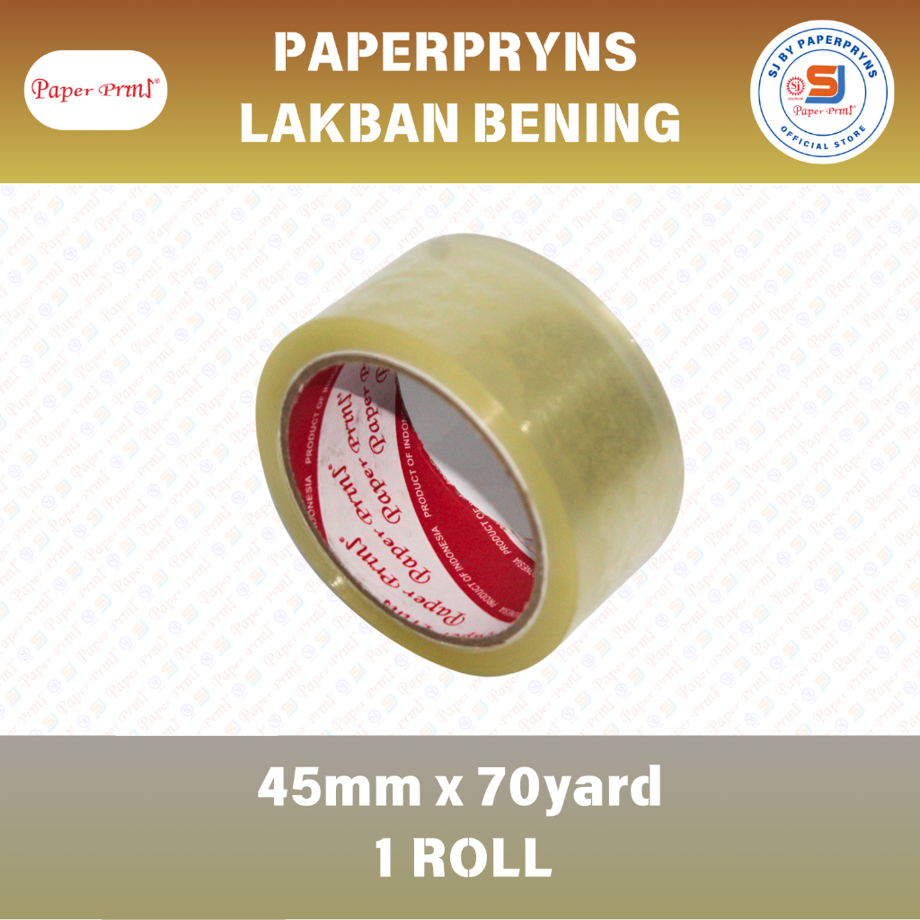 

PAPERPRYNS Lakban Bening (45mm x 70 yard) - 1 ROLL