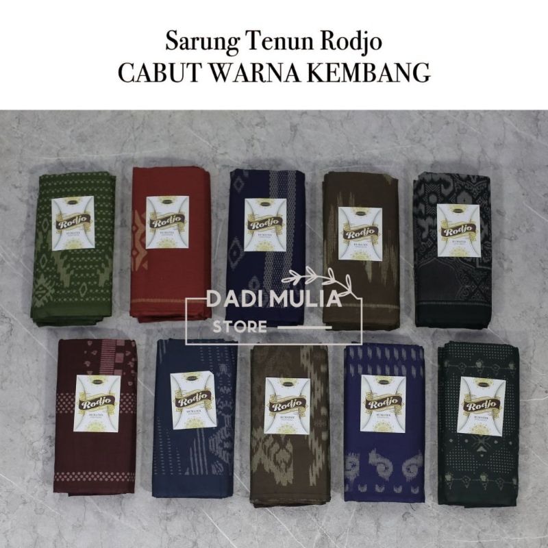 SARUNG TENUN RODJO CABUT WARNA KEMBANG KWALITAS ORIGINAL 100% (GROSIR ECER TERMURAH)