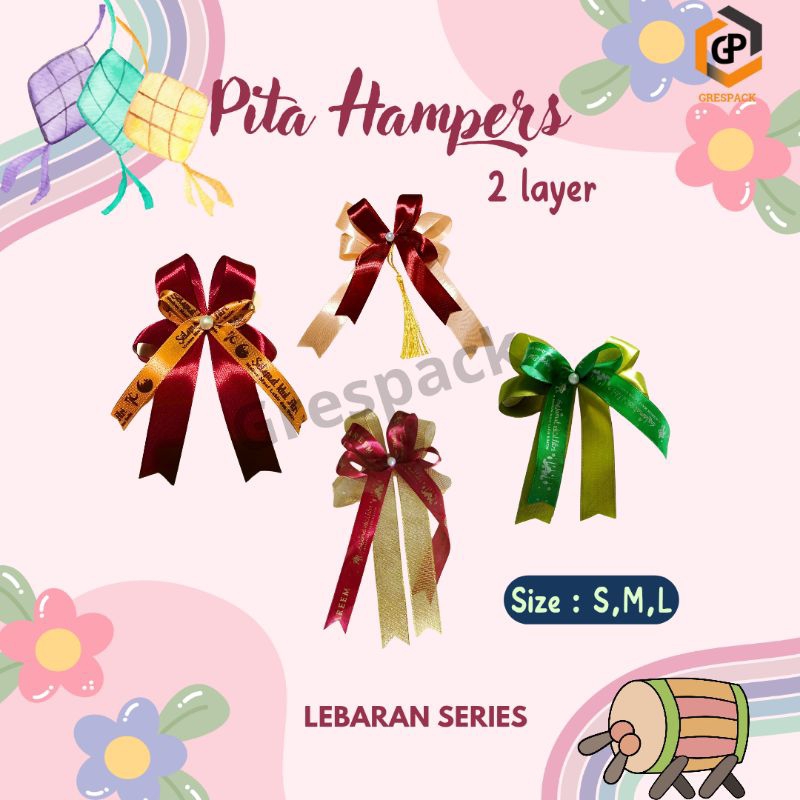 

PITA HAMPERS 2 layer/Pita hampers murah/Pita Kado/Pita Souvenir