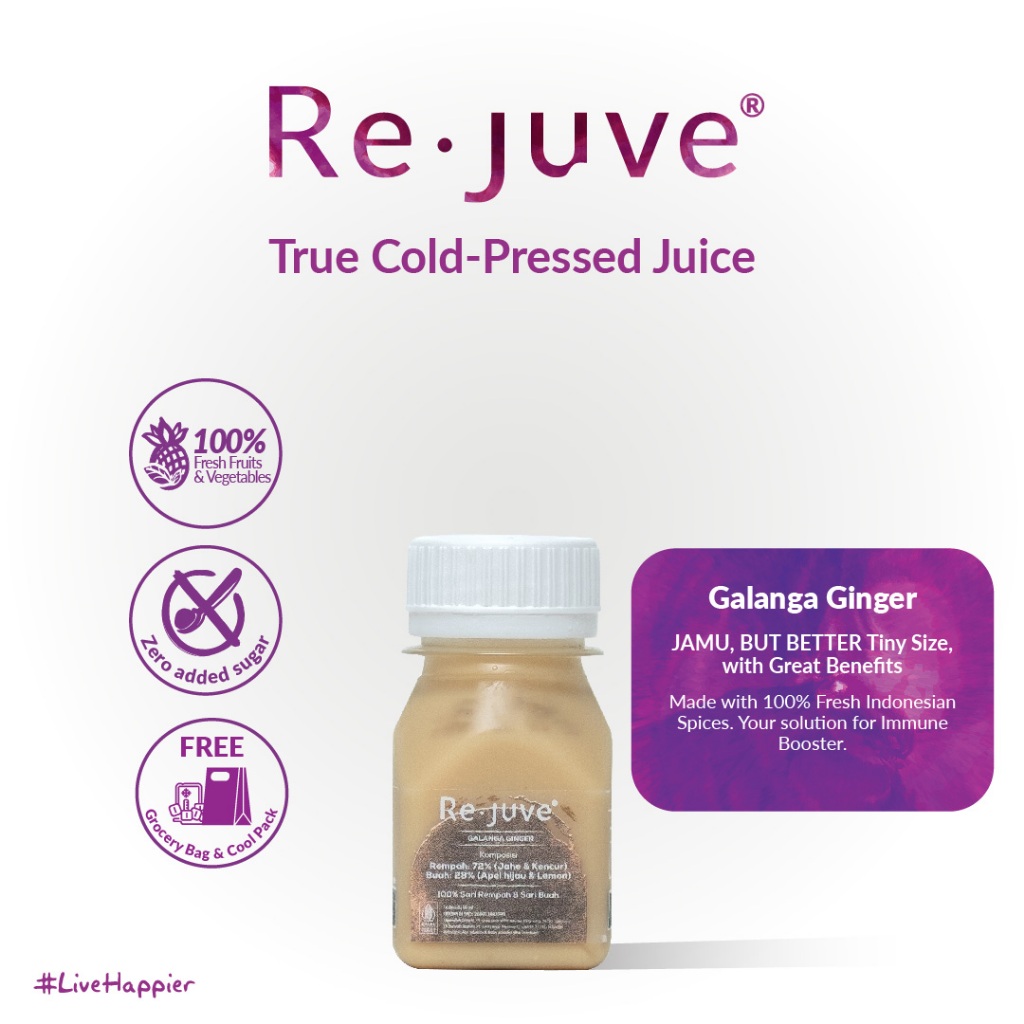

Re.juve Jkt - Galanga Ginger Shot 50 ml (Cold-Pressed)