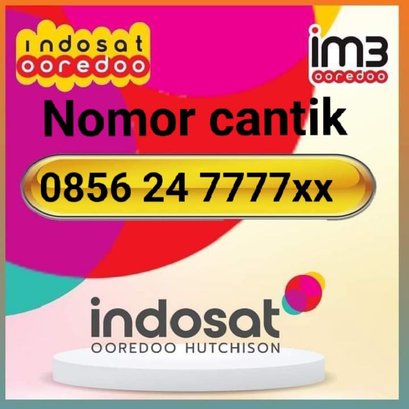 Nomor cantik indosat seri kwartet(7) 7777xx murah