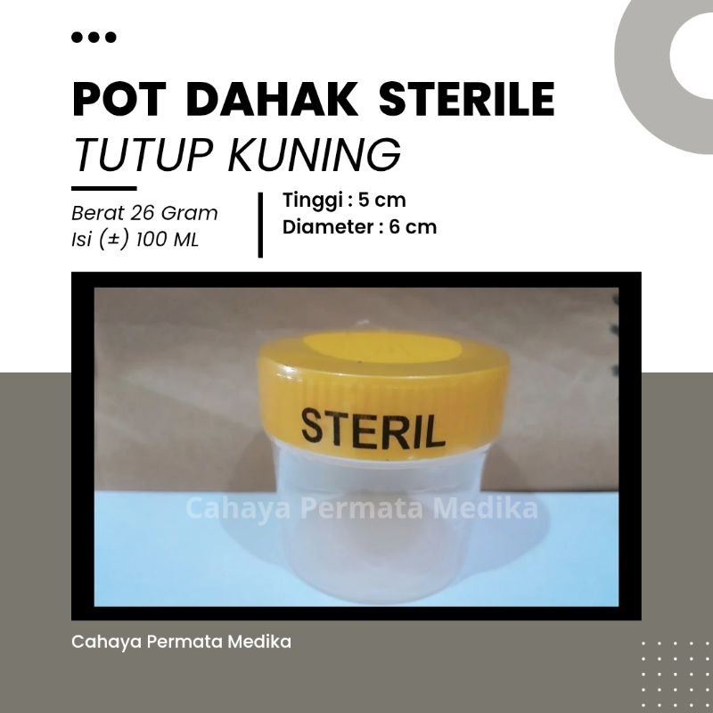 Pot Dahak/Sputum Inject Steril Urine/Dahak