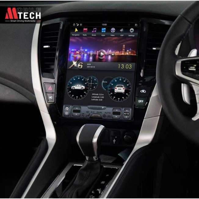 HEAD UNIT MTECH TESLA PX6 PAJERO SPORT FACELIFT 2017-2018