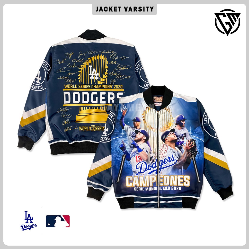 Los Angeles Dodgers Printed Varsity Jacket Zipper Premium Quality - GAYAMEAN