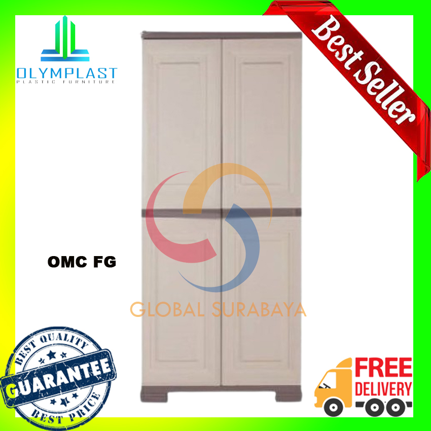 LEMARI BAJU OLYMPLAST OMC FG TANPA CERMIN 2 PINTU PLASTIK
