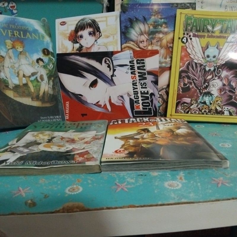 komik bekas, komik bekas the promised neverland, dr stone, fairy tail dll