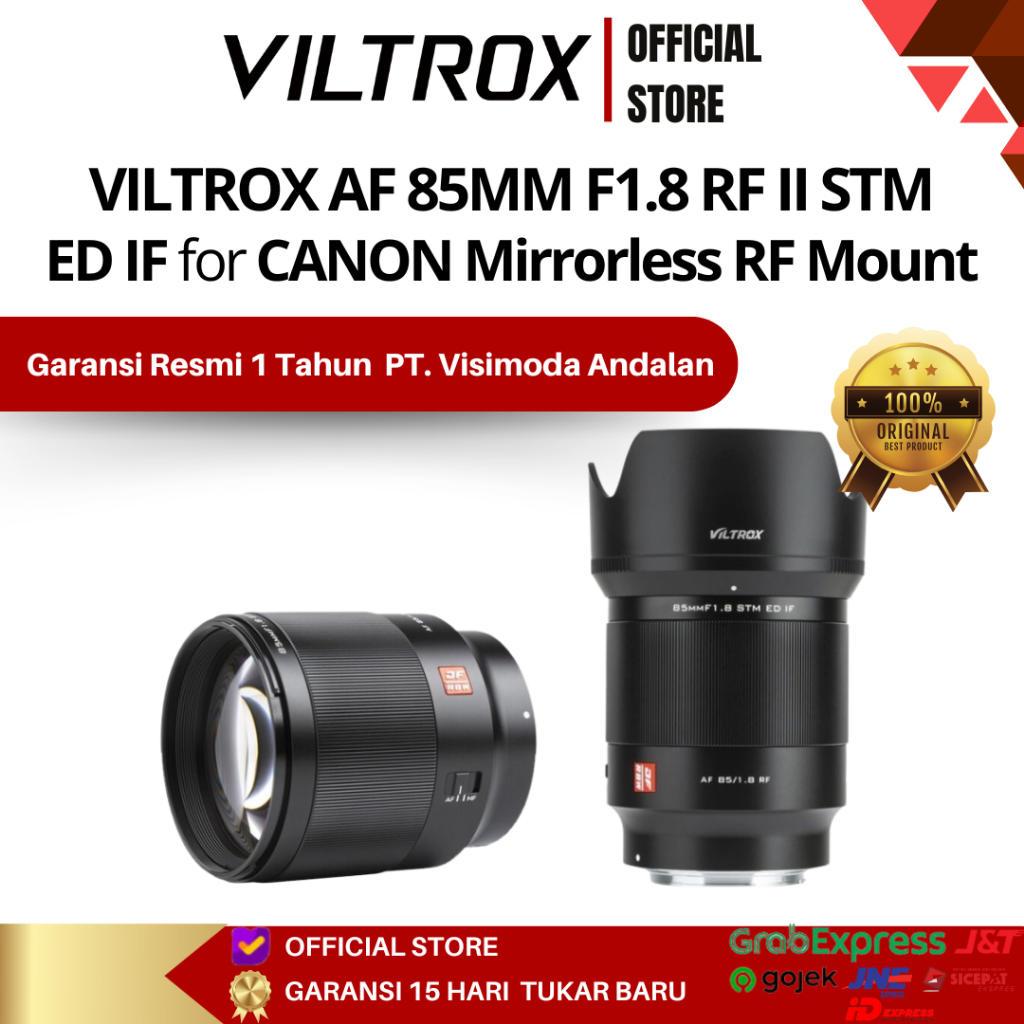 Viltrox Lensa 85mm F1.8 RF II STM ED IF for CANON Mirrorless RF Mount