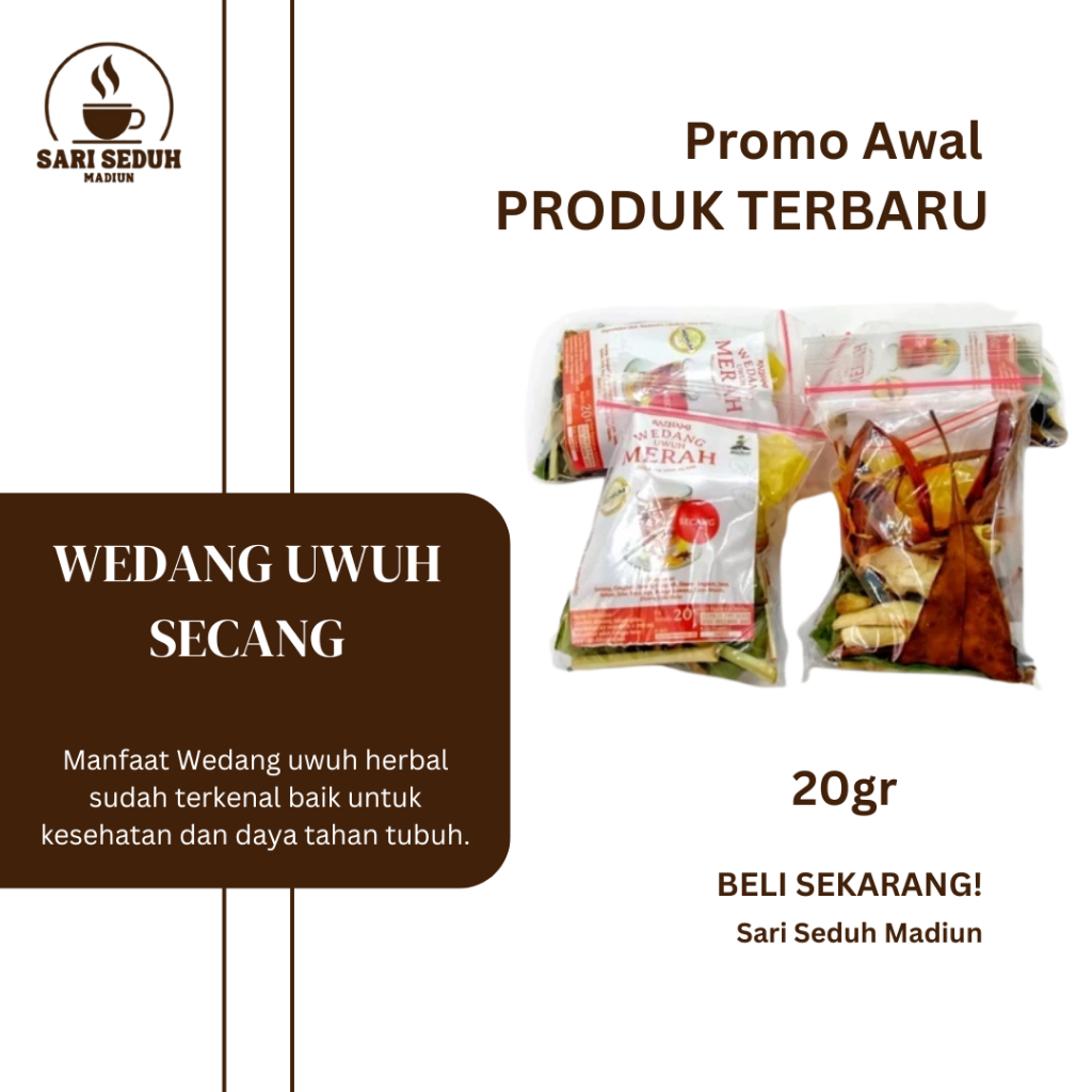 

Wedang Uwuh Secang Merah 1Pcs Komplit Gula Batu