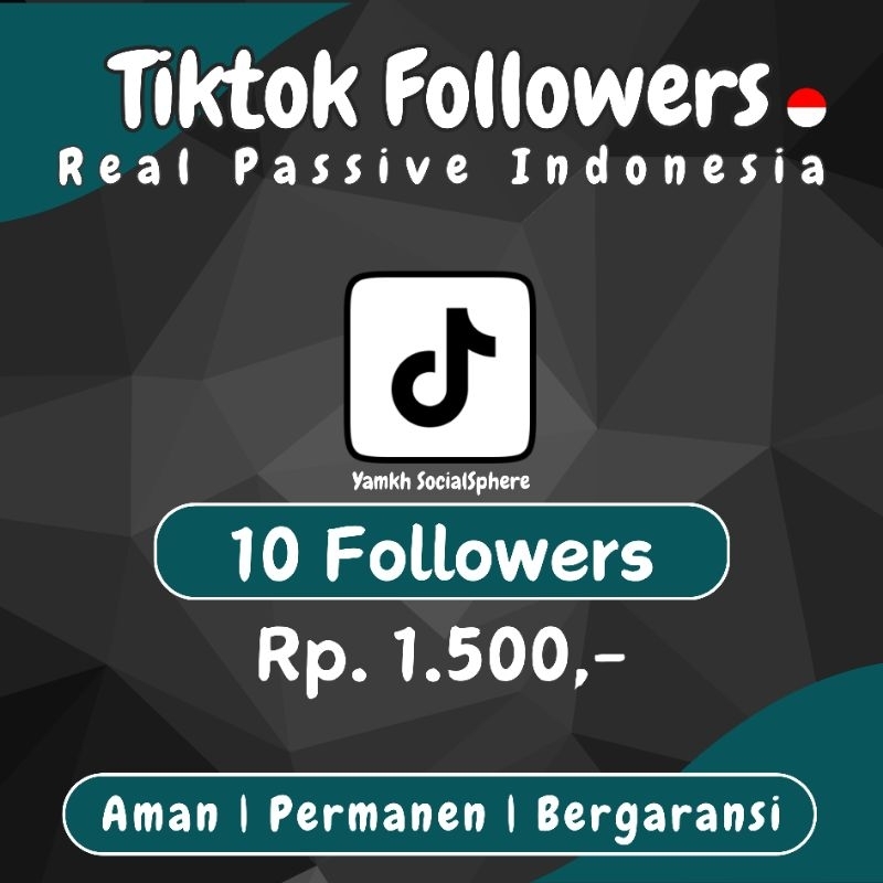 Tktok Followers Real Akun Pasif Indonesia High Quality. Proses Aman, Permanen dan Bergaransi.