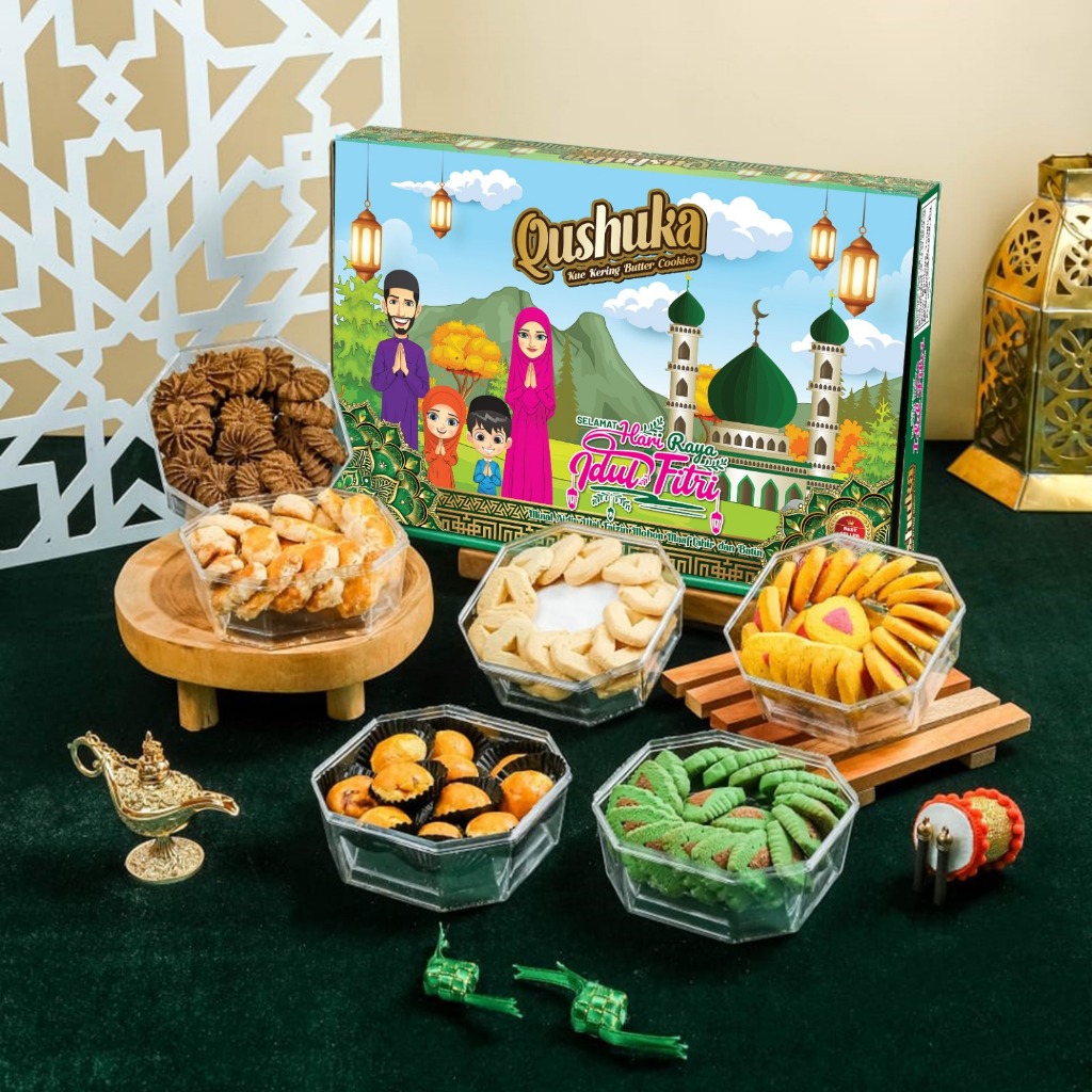 

Paket Kue Kering isi 6 Toples Tahun 2025 free packing buble