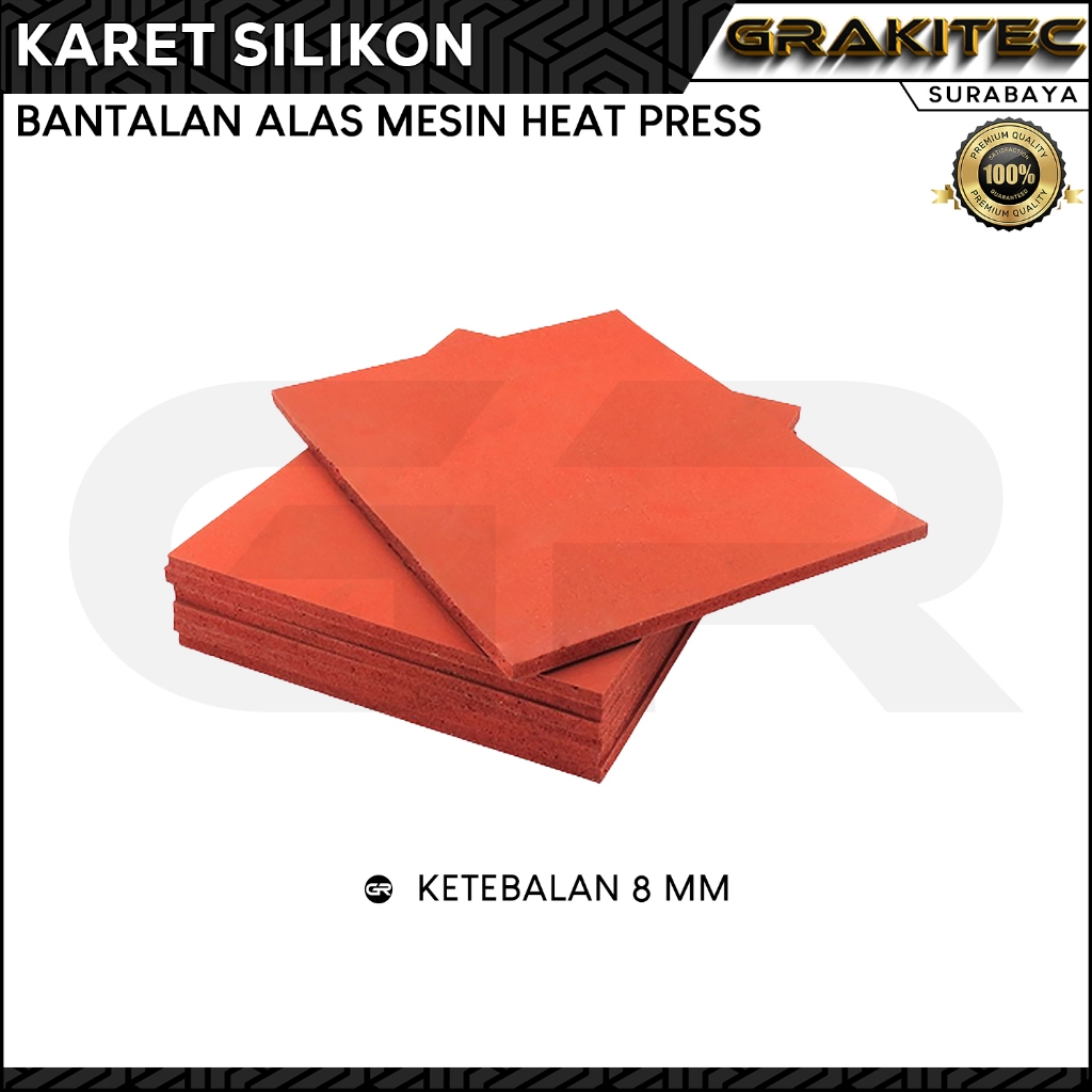 

Karet Silikon Mesin Heat Press tebal 8 mm Grade A Ori Premium - Alas Mesin Press Kaos ( Silicon Rubber )