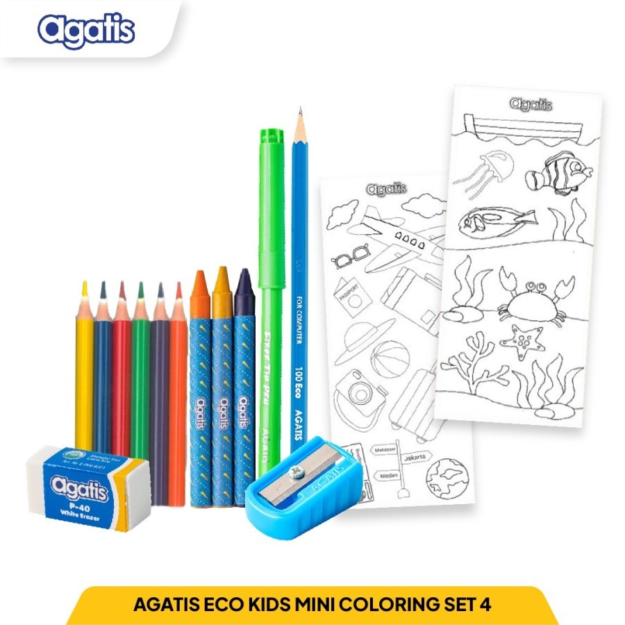 

Agatis Paket Alat Tulis/Stationery Set/ Paket Mewarnai Eco Mini Coloring Set