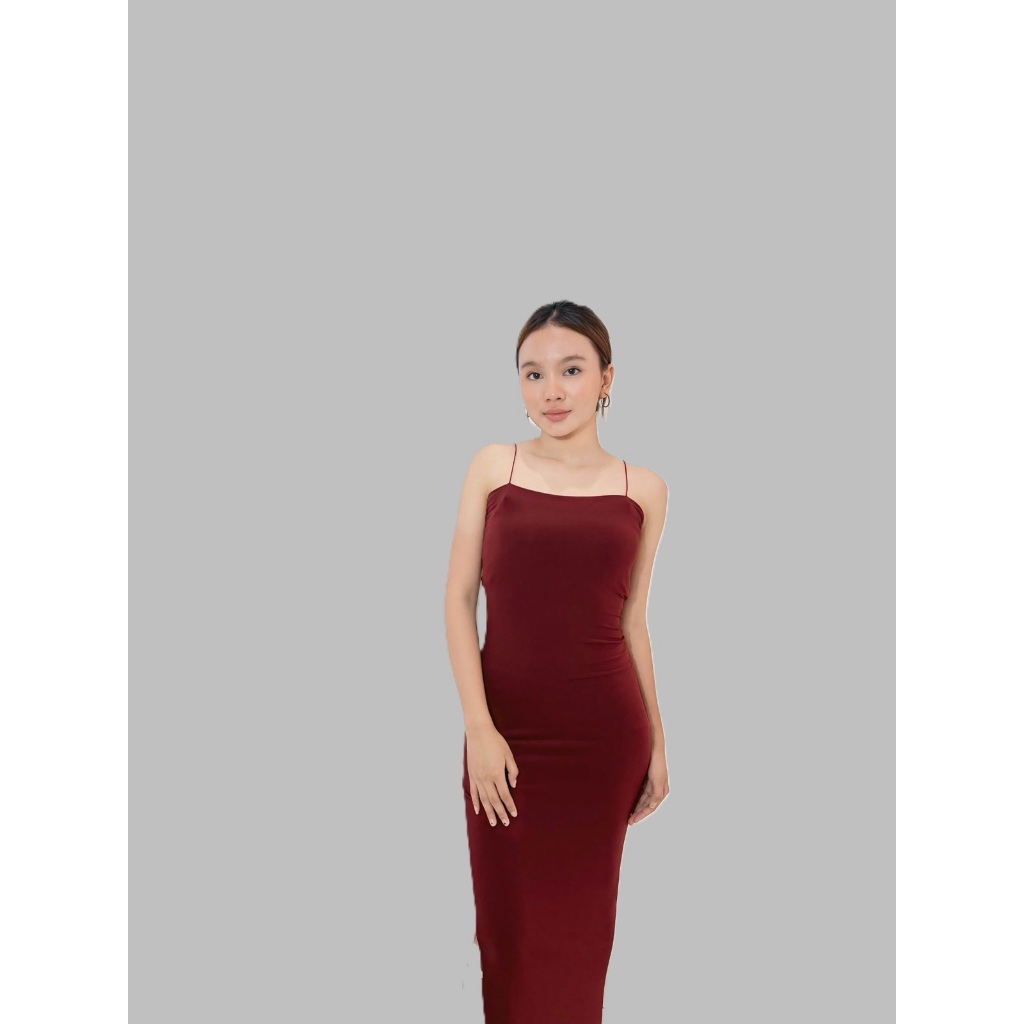 Eightwear Long Dress Tali Lisey Bahan Jersey Baloon Premium