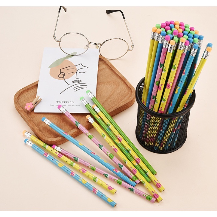 

TSM Pensil 2B Kartun 1 pcs + Penghapus Lucu, imut, unik - Pensil Sekolah Termurah