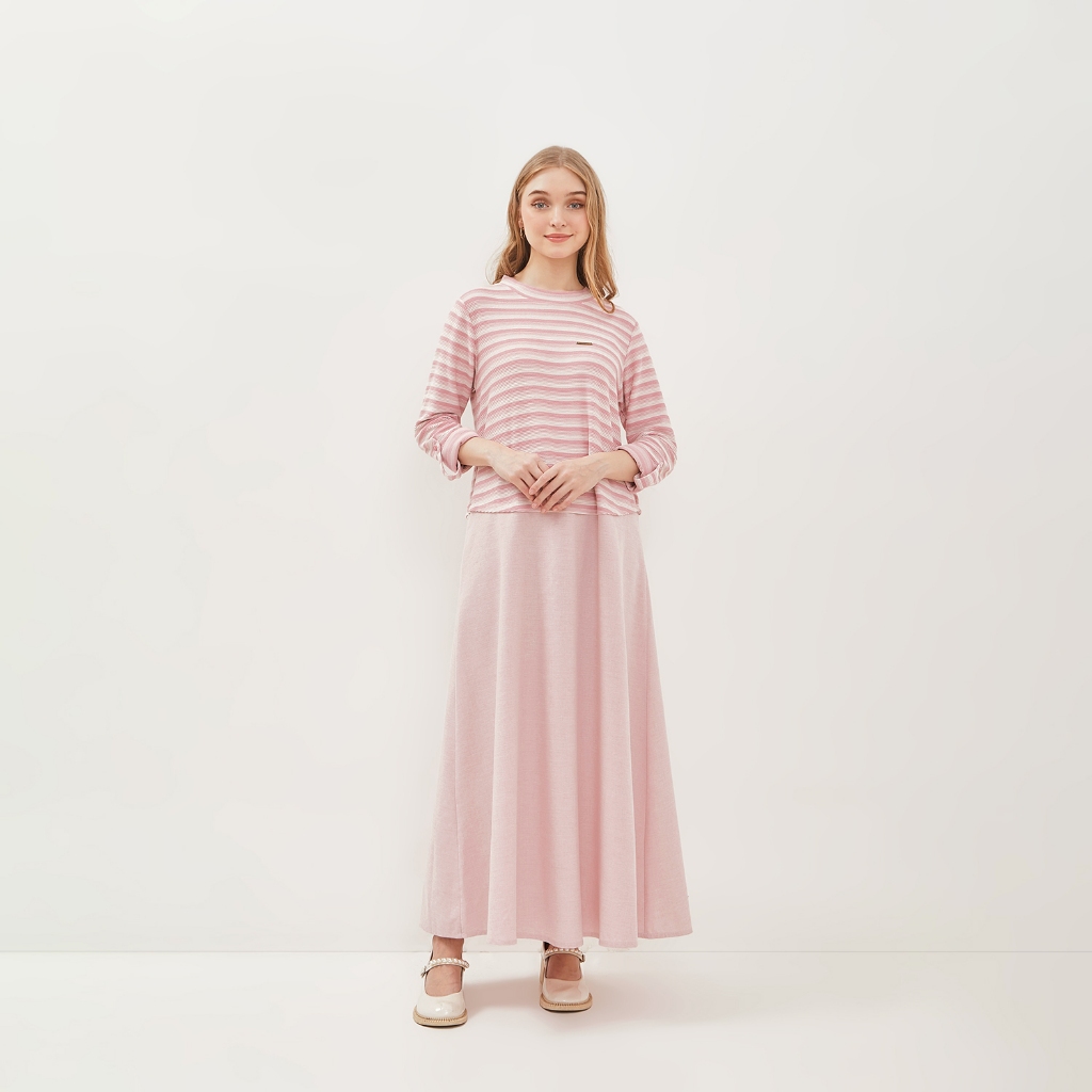 GRAPHIS Stripes With Combination Maxi Dress