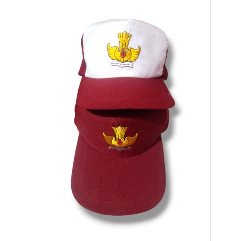 Topi SEKOLAH SD MERAH PUTIH seragam sekolah Cowok Dan Cewek