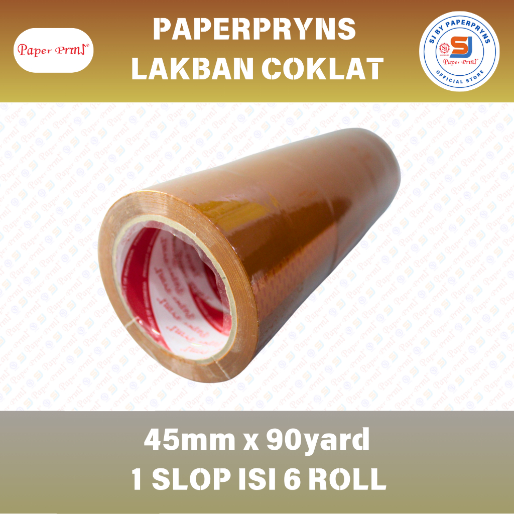 

PAPERPRYNS Lakban Coklat (45mm x 90 yard) - 1 SLOP