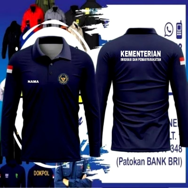 Kaos KEMENIMIPAS baju KEMENIMIPAS seragam KEMENIMIPAS kaos kerah KEMENIMIPAS kaos katun KEMENIMIPAS 