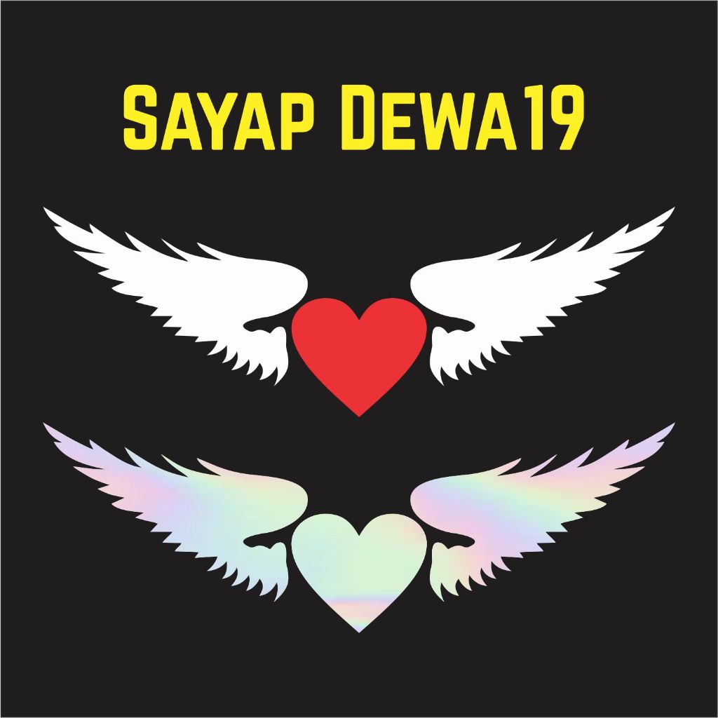 Sayap Dewa19 stiker cutting / stiker cutting sayap dewa19 / best seller / band legend