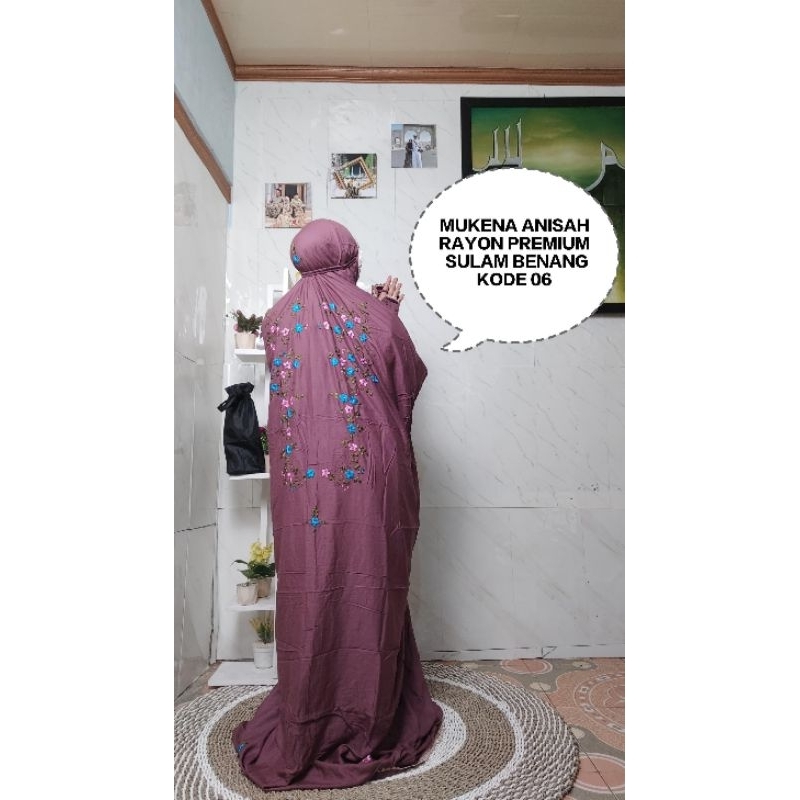 Mukena Terusan Dewasa Rayon Sulam