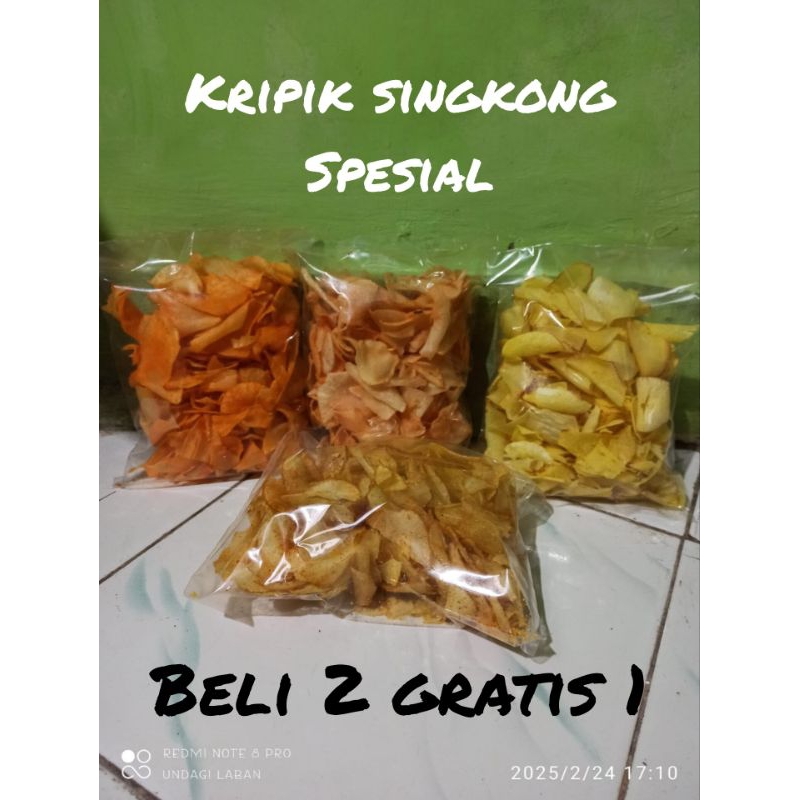 

kripik singkong renyah, beli 2 gratis 1
