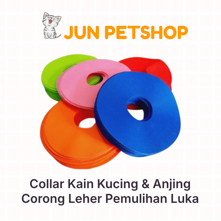 Collar Kain Kucing & Anjing – Corong Leher Pemulihan Luka | Soft & Nyaman