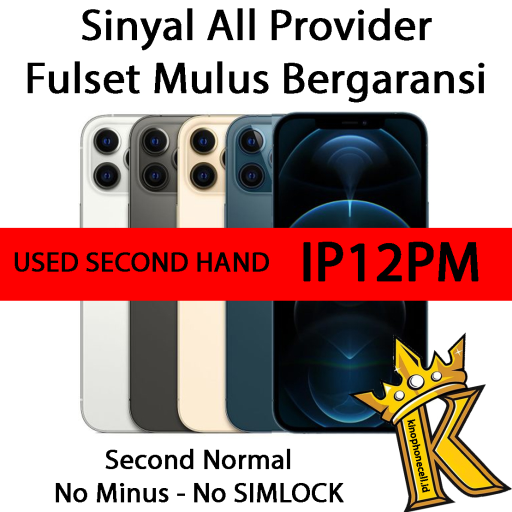 KPC IP 12 PRO MAX 128GB/256GB/512GB Second Bekas GB 128/256/512 Mulus Fullset