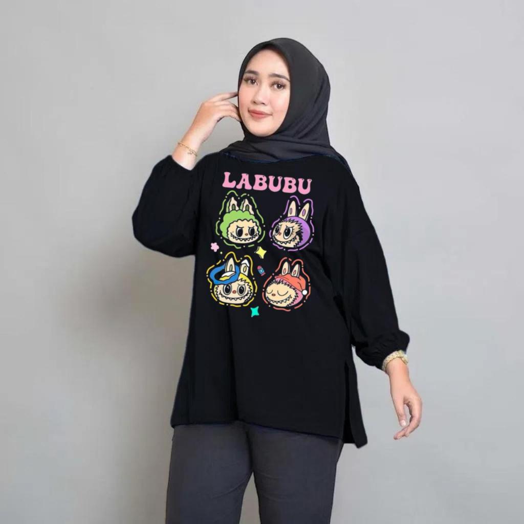kaos aurora wanita jumbo/kaos wanita oversize ld120cm-ld140cm