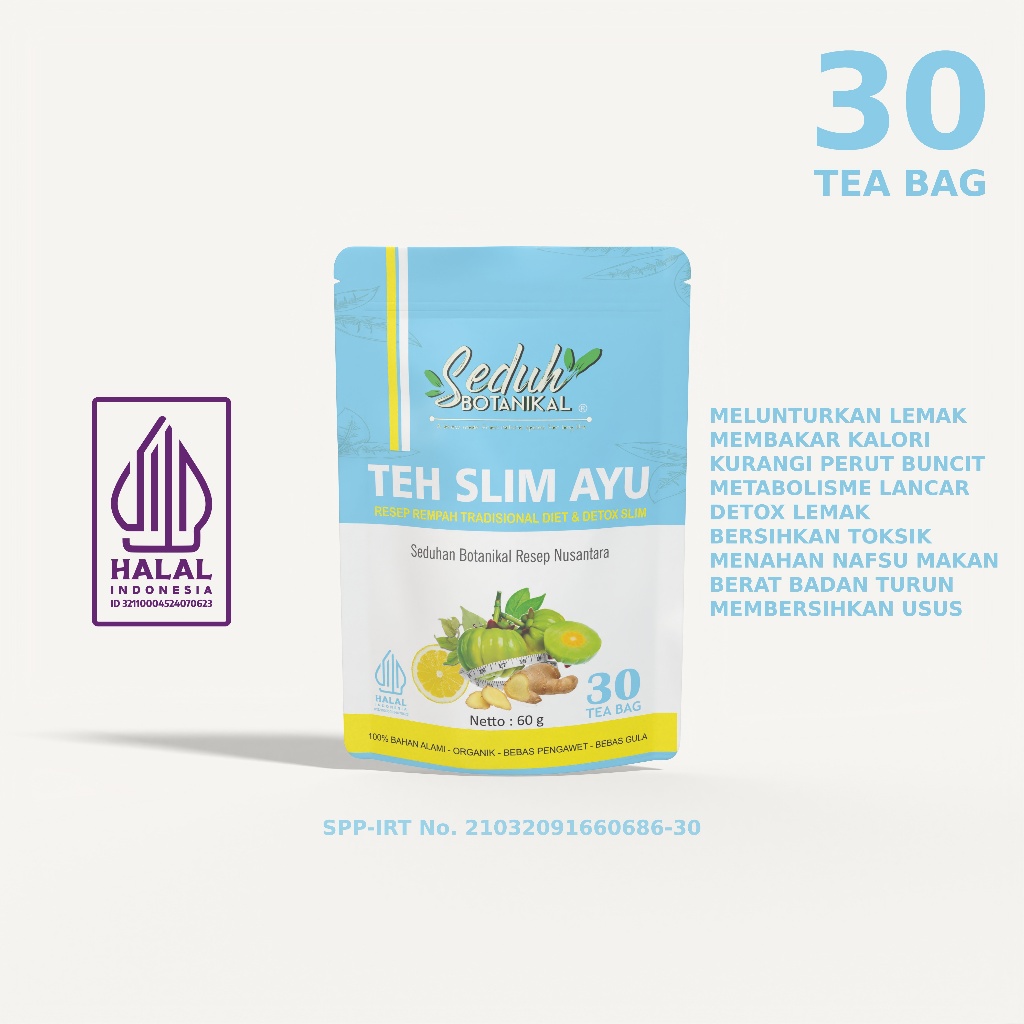 

RB22 SEDUH BOTANIKAL Teh Slim Ayu Diet Detox Peluntur Lemak Resep Teh Rempah JSR 30 Tea Bag