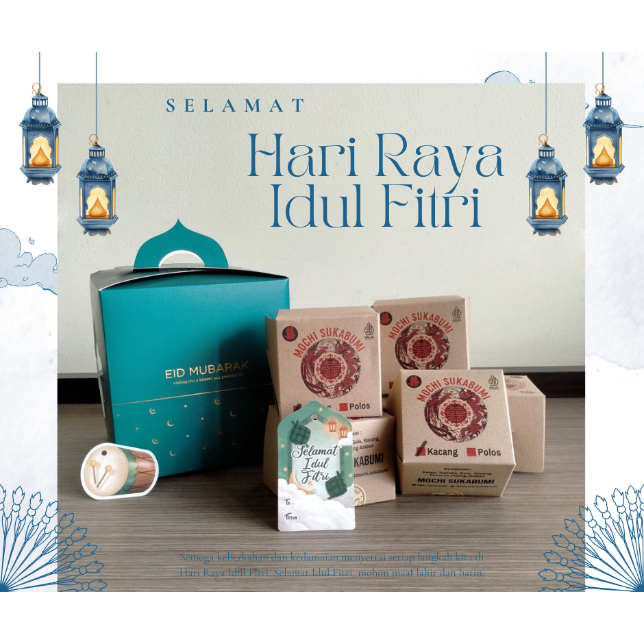 

Hampers Hari Raya Idul Fitri Bingkisan Lebaran Simpel Mochi Moci Kacang Sukabumi