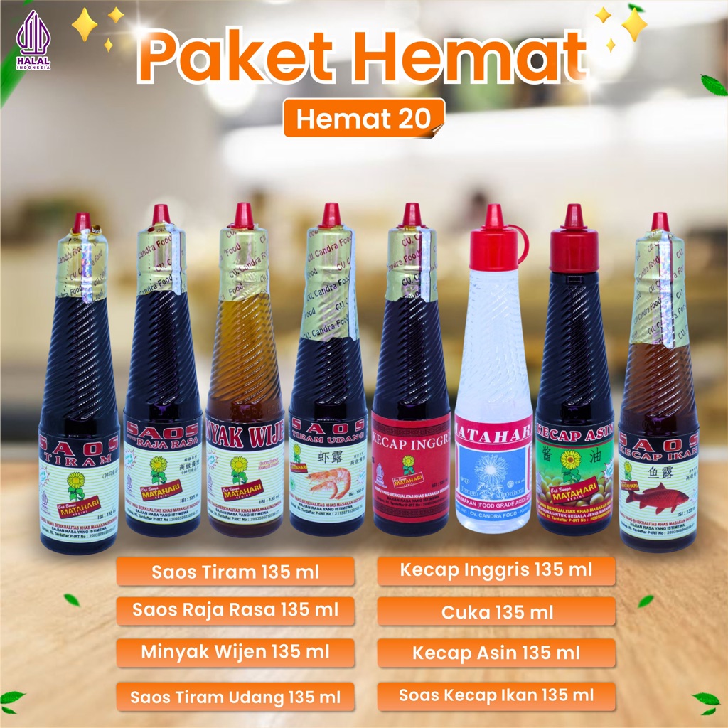 

SAOS BUMBU - SAUCE MAKANAN - KECAP - SEASONING - HEMAT 20