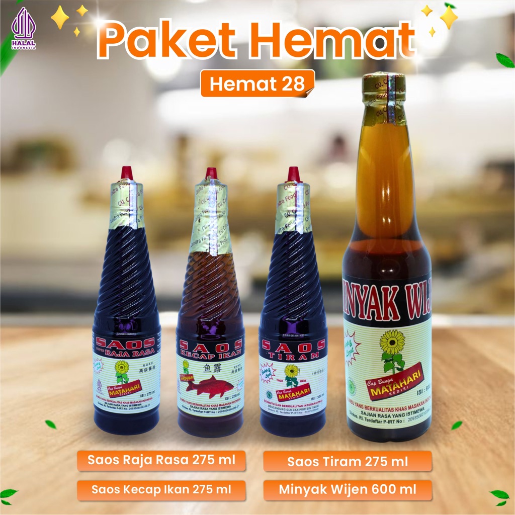 

SAOS BUMBU - SAUCE MAKANAN - KECAP - SEASONING - HEMAT 28