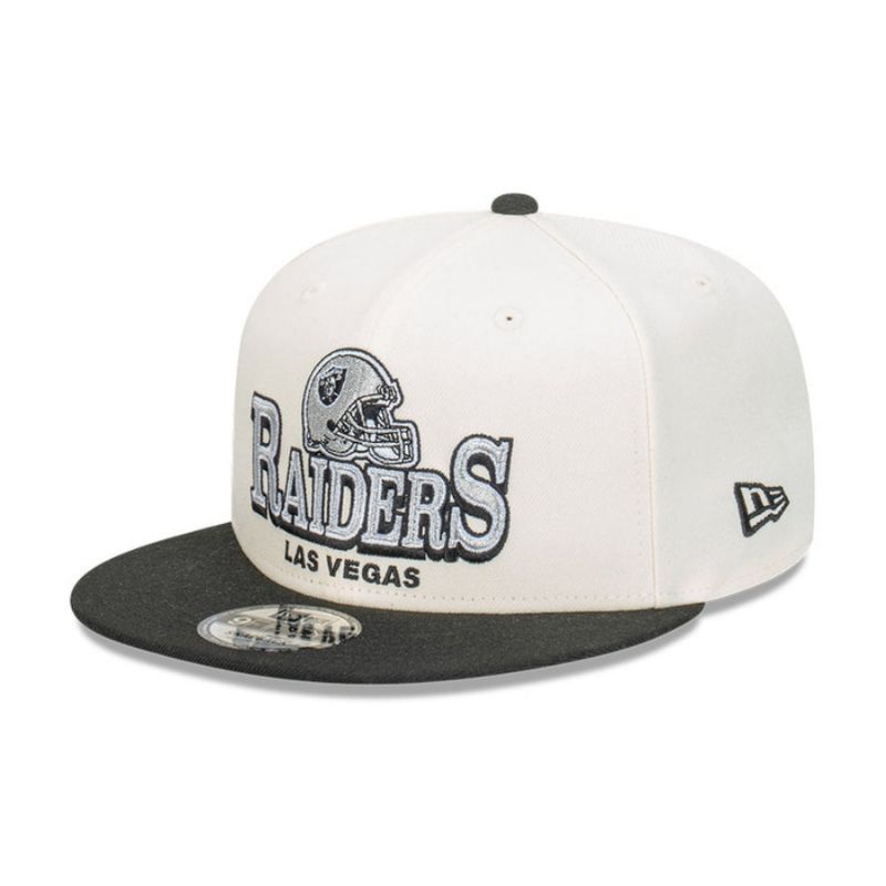 Topi New Era Cap Las Vegas Raiders Stack Script 9Fifty Snapback Original