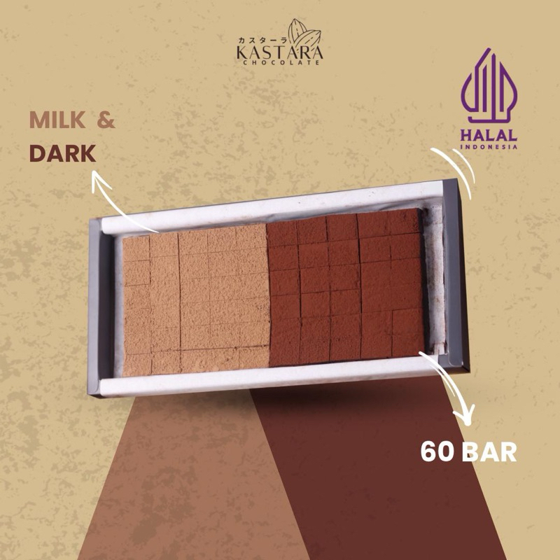

Kastara Mix Milk & Dark Chocolate Extra Large | Japanese Chocolate Premium