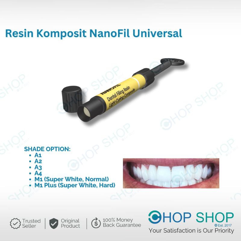 ORIGINAL Resin Komposit NanoFil Universal Composite - Composit Veneer Vinir Vener A1 A2 A3 M1 Super 