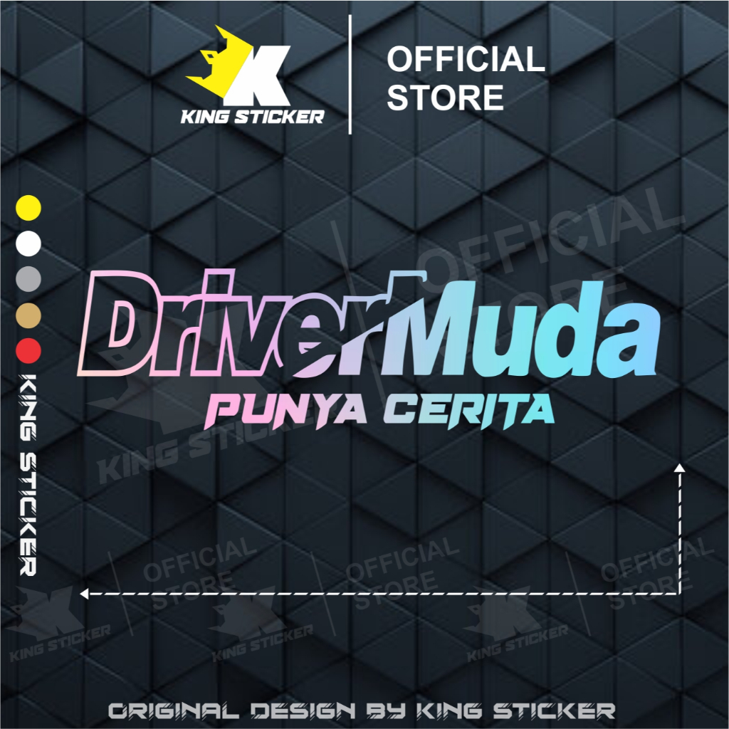 DM01 Sticker Driver muda punya cerita / stiker cutting driver muda stiker mobil murah