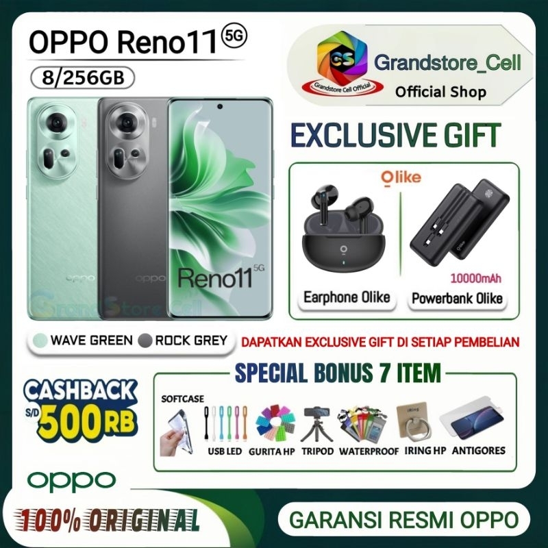 OPPO RENO11 5G RAM 8/256 GB | OPPO RENO 11 5G RAM 8/256 GB GARANSI RESMI OPPO INDONESIA