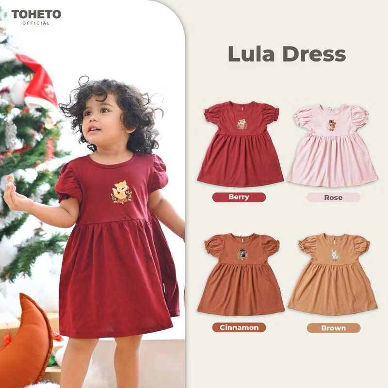 (1-4th) lula dress anak perempuan toheto