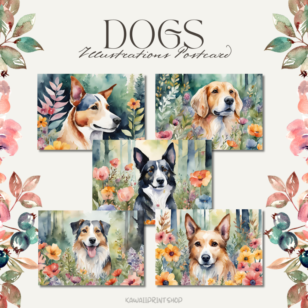 

Kartupos Ilustrasi Anjing Lucu | Dogs Animal Cute Postcard Postcrossing | Kartupos Gambar Anjing Unik | Dog Illustration Postcard