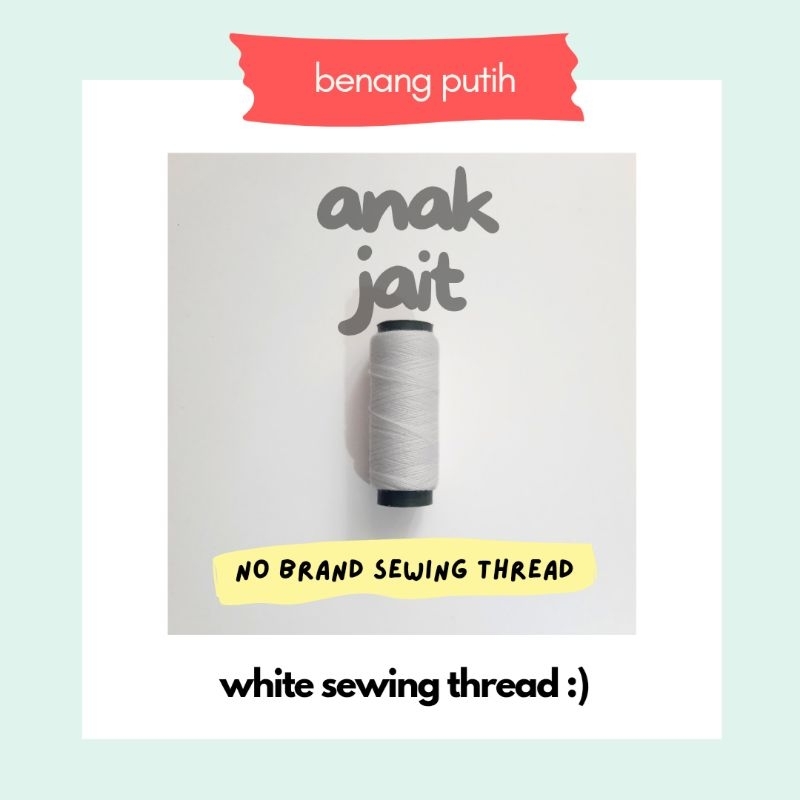 Benang Jahit Putih/ Benang Jahit Putih Murah / Benang Jahit Putih Alat Jahit / Benang Jahit Putih Ke