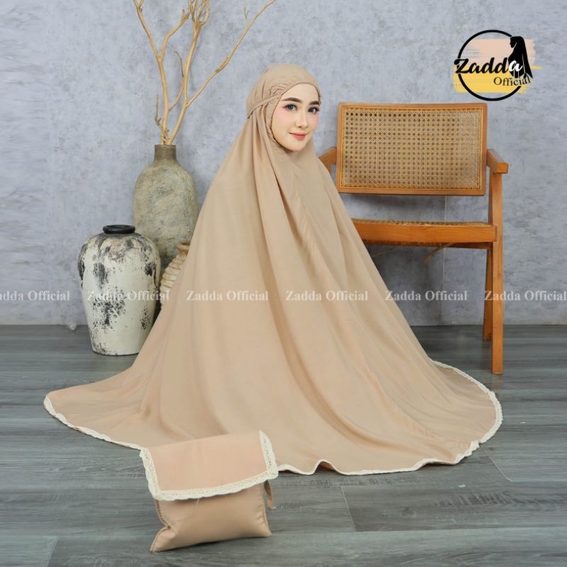 MUKENA DEWASA BAHAN RAYON RENDA TEPI MODEL KHADIJAH ADEM LEMBUT NYAMAN DIPAKAI