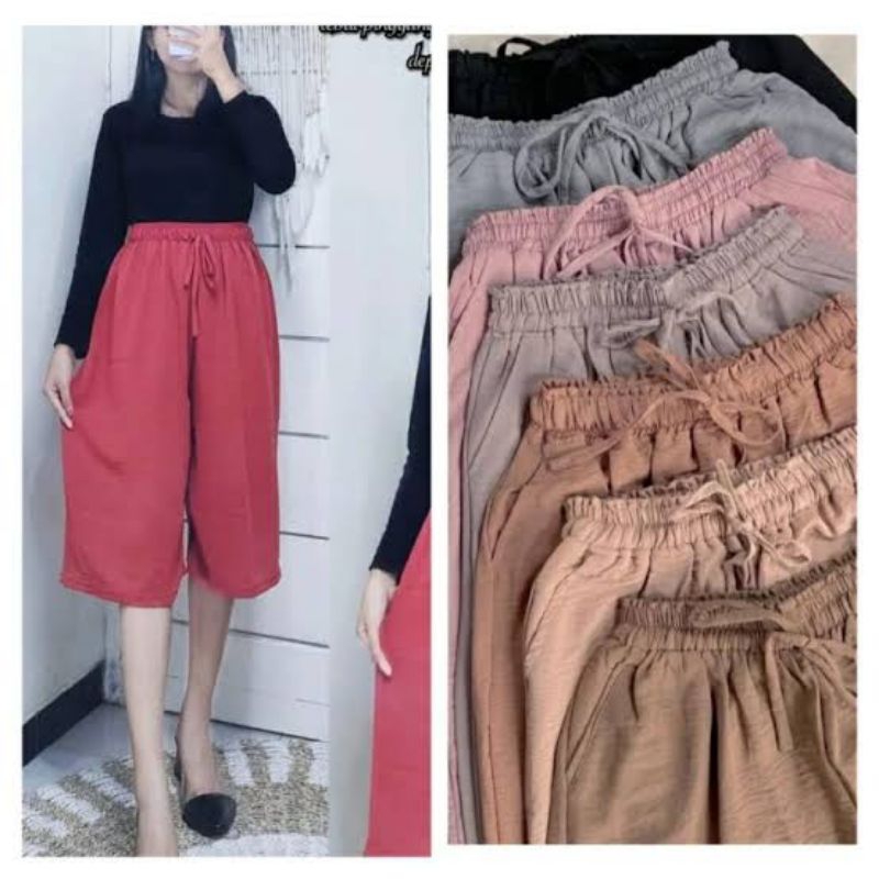 kulot crinkle pendek wanita