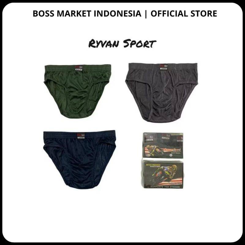 RYVAN SPORT [3 PCS] - Celana Dalam Pria Ryvan Sport Briefs