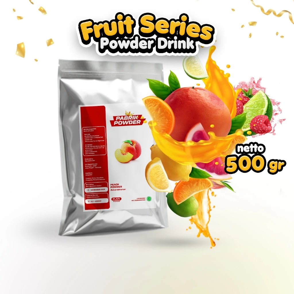 

Powder Aneka Rasa Buah 500 gram , Fruit series Powder Drink, Bubuk Minuman