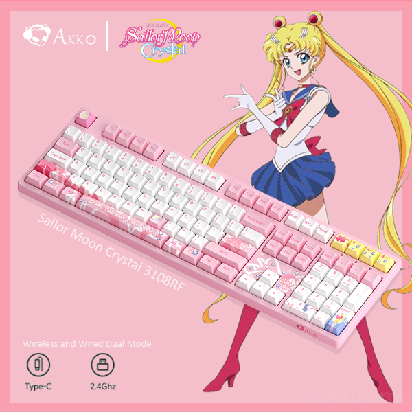 Akko Sailor Moon Crystal 3108RF - Dual Mode Gaming Keyboard